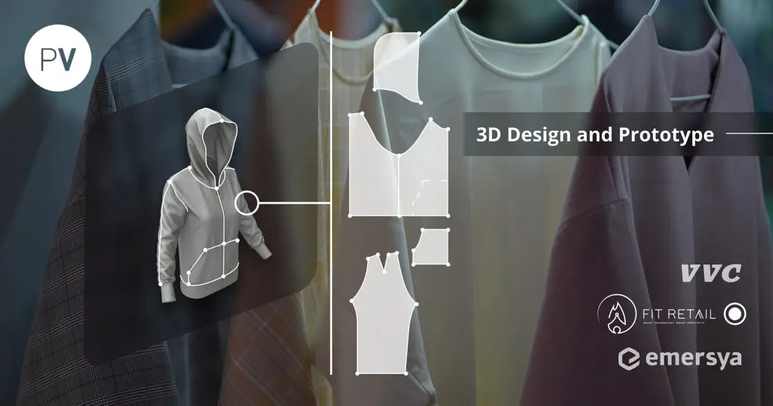 Emersya at Première Vision 5-7 july 2022 on the VVC booth with Fit Retail. The aim was to present the Digital Product Creation of a collection with design and prototyping