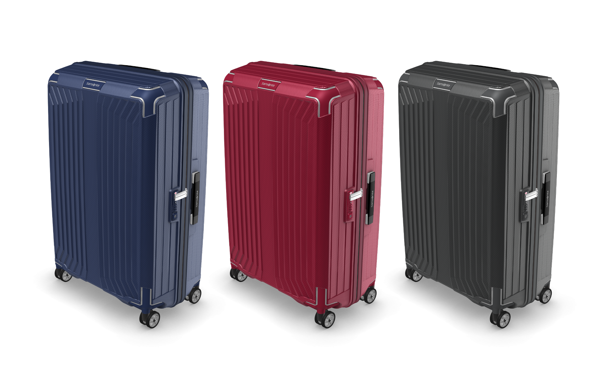 Using the Emersya online platform, Samsonite Lite-box webpage made it simple to create the different color and size options available and allow customers to switch between them on the fly.