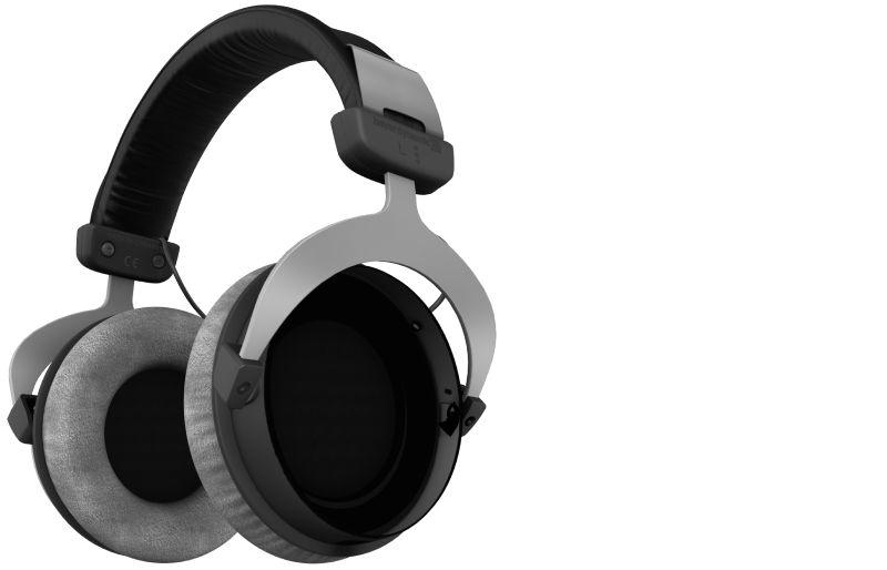 3D product expolded view of a Beyerdynamic Headphones sku that permit to see some of the components.