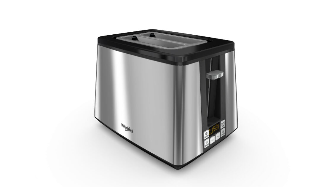 3D model of a Whirlpool Toaster, black & steel