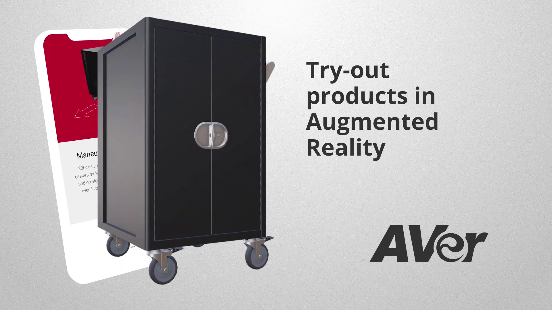 Augmented Reality product experience for AVer E36C+ Charging Cart. Try-out products in Augmented Reality.