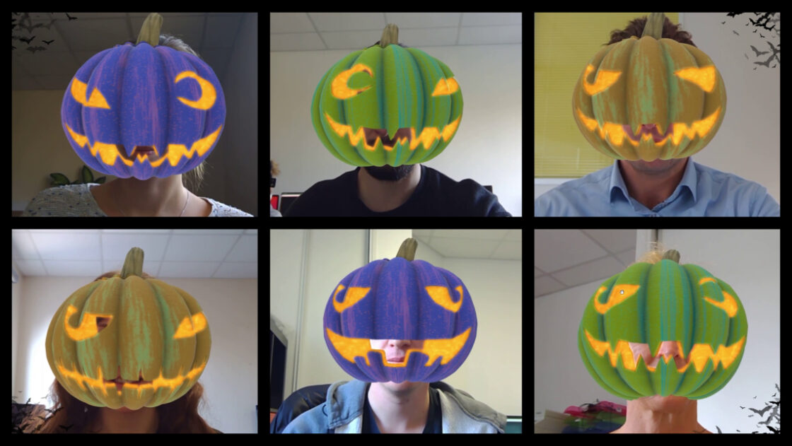 Customize your own Halloween pumpkin head in Augmented Reality!