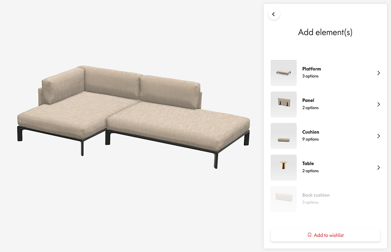 Vitra's Anagram modular sofa configurator